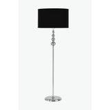 VENÜS NOVA VENÜS VEGA DÖRT TOP | MODERN KROM METAL LAMBADER | SİYAH KROM ŞERİT KUMAŞ BAŞLIK | AYAKLI AYDINLATMA