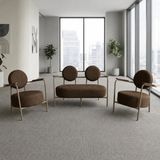 Venüs Ofis ve İş Yeri Bekleme Koltuk Takımı - Soft Kumaş - Metal Cappuccino Renk İskelet - Kahverengi