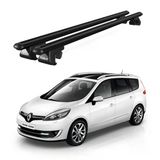 Venüs Renault Scenic 7 Posti (2013-2016) Uyumlu Siyah Ara Atkı Port Bagaj Tavan Barı