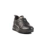 Venüs Siyah-Platin Air Flow Hakiki Deri Delikli Hava Alan Kadın Casual Ayakkabı Sneaker 2216654Y