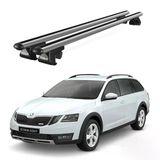 Venüs Skoda Octavia Station Wagon (2013-2020) Uyumlu Gri Ara Atkı Port Bagaj Tavan Barı