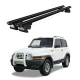 Venüs Ssangyong Korando 3D (1997-2005) Uyumlu Siyah Ara Atkı Port Bagaj Tavan Barı