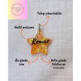 Venüs Takı ve Aksesuar Yıldız Şeklinde Kedi/ Küçük- Orta Irk Köpek- Isimliği/ Künyesi - Turuncu