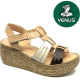 Venüs Tenrag Hakiki Deri Comfort Ortopedik Kadın Sandalet - Bej