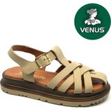 Venüs Tenzret Hakiki Deri Comfort Ortopedik Kadın Sandalet - Bej