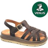 Venüs Tenzret Hakiki Deri Comfort Ortopedik Kadın Sandalet - Kahverengi