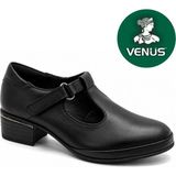 Venüs Tinggy Hakiki Deri Comfort Ortopedik Kadın Topuklu Ayakkabı - Siyah