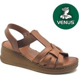 Venüs Tog Hakiki Deri Comfort Ortopedik Kadın Sandalet - Taba