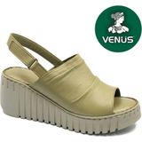 Venüs Trogi Hakiki Deri Comfort Ortopedik Kadın Sandalet - 1X2-Yeşil