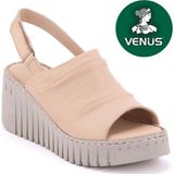 Venüs Trogi Hakiki Deri Comfort Ortopedik Kadın Sandalet - Bej
