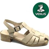 Venüs Turito Hakiki Deri Comfort Ortopedik Kadın Sandalet - Bej