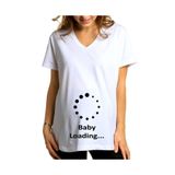 venüsdijital Baby Loadıng Baskılı Hamile Tişörtü