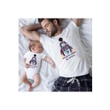venüsdijital TARAFTAR BORDO MAVİ BABA BEBEK TSHİRT ZIBIN KOMBİN(Gözüken 1 adet zıbın fiyatıdır.)