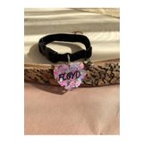 VenüsTakı "kalp" Şeklind Siyah Tasma - Zilli - Sweet Love Glitter - Isimli Kedi / Küçük Irk Köpek Tasması