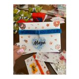 VenüsTakı "kalp" Şeklinde mavi Tasma Zilli Blue glitter -Isimli Kedi Tasması/ Küçük Irk Köpek Tasması