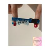 VenüsTakı "papyon" Şeklinde Mavi Tasma - Zilli - Bright Glitter - Isimli Kedi / Küçük Irk Köpek Tasması