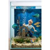 Veny's Action-Air Hareketli Korsan ve Dümen Akvaryum Dekoru - Real Underwater Movement