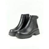 VENZA Kadın Kışlık Fermuar ve Toka detaylı Bot Hakiki Deri Kauçuk Taban 39