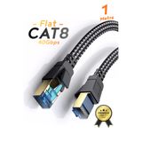 Venzke CAT8 Ethernet Kablosu Premium LAN Kablo 40Gbps İnternet Kablosu PC Laptop, PS5/4 (1 Metre)