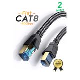 Venzke CAT8 Ethernet Kablosu Premium LAN Kablo 40Gbps İnternet Kablosu PC Laptop, PS5/4 (2 Metre)