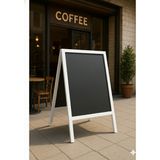 Veo Store Tek Ayaklı Menü Panosu / Yazı Tahtası - Beyaz - ÇİFT TARAFLI MENÜ PANOSU / YAZI TAHTASI