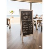 Veo Store Tek Ayaklı Menü Panosu / Yazı Tahtası - Beyaz - TEK TARAFLI MENÜ PANOSU / YAZI TAHTASI