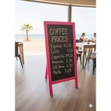 Veo Store Tek Ayaklı Menü Panosu / Yazı Tahtası - Pembe - TEK TARAFLI MENÜ PANOSU / YAZI TAHTASI