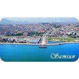 Vera Buzdolabı Magneti Samsun Şehir Temalı Dikdörtgen MDF 8x5 cm Mutfak Dekorasyonu