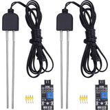 Vera Concept Store 2 Set Dirençli Toprak Nem Ölçer, Icstation Toprak Higrometre Sensör Test Kiti, Korozyona Dirençli Probu, Arduino Bahçe Bitki Bakımı Için Dijital Analo