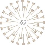 Vera Concept Store 36 Adet Mini Ahşap Çekiçler Çocuklar Için Tokmak Oyuncak, Doğal Ahşap Yengeç Istakoz Deniz Ürünleri Tokmak