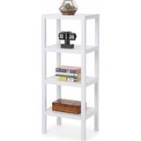 Vera Concept Store 4 Katlı Köşe Rafı | Banyo, Mutfak ve Kiler Için Yer Tasarruflu Organizer | Çok Amaçlı Plastik Raf | 4 Farklı Renk Seçeneği (38X29X100CM) (Beyaz)