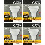Vera Concept Store 9W (50W) Beyaz Işık (6500K) Dim Edilebilir GU10 LED Spot Ampul, 4 Adet