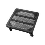 Vera Concept Store Ağır Hizmet Siyah Metal Bitki Standı Tepsi, Büyük Saksılar Için Ideal - Tekerlekli Bardak Altlığı 40 x 40 Cm, Bahçe Saksılarını Iç/dış Mekan Taşımak I