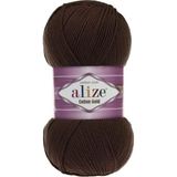Vera Concept Store Alize Cotton Gold El Örgü Ipi - 1 Adet -%55 Pamuklu Amigurumi ve Bebek Yünü - Tüylenmez Yumuşak Doku - 100GR, 330 Metre (26 Koyu Kahve)