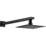 Vera Concept Store Ankastre Duş Başlığı Borulu Kare Slim Metal 20X20 cm (Mat Siyah) - 20 x 20 cm