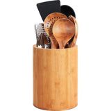 Vera Concept Store Bambu Gereçler Tutucu, Mutfak Tezgahı Için Büyük Gereçler Tutucu, Mutfak Dekoru Için Bambu Kaşık ve Yemek Çubuğu Tutacağı, Sofra Takımı ve Spatula Dep