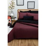 Vera Concept Store Çift Kişilik Nevresim Takımı-Kolay Ütü (Lastikli Çarşaf+Çift Yönlü Yorgan Kılıfı+Yastık Kılıfı) (Bordo, 90X190)