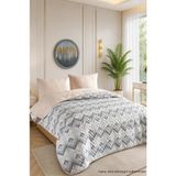 Vera Concept Store Çift Kişilik Pike Çift Taraflı Kapitone Pike ve Yatak Örtüsü Takımı – 200X230 cm Desenli (Çarşafsız) (Bej, Çift Kişilik)