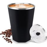 Vera Concept Store Dondurucu Kahve Fincanları 304 Paslanmaz Çelik Soğutma Su Kupası Seyahat Kamp Yürüyüş Ofis Sürüş Silikon Bardak Kapaklı ve Saman 330ML