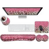 Vera Concept Store Ergonomik Mouse Pad Klavye Bilek Desteği, Ofis Oyun Çalışma Bilgisayarları Için Kaymaz Kauçuk Taban, Kolay Yazma ve Ağrı Giderici, Pembe Fare Altlıkla