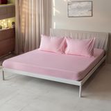 Vera Concept Store Lastikli Çarşaf Seti (Yastık Kılıfı Dahil) (Pembe, 90 x 190)