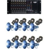 Vera Concept Store Lastvoice 8 Kanal 2X500W Stereo Amfi, Ezan ve Minare Ses Sistemi, Profesyonel Paket, Siyah