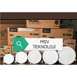 Vera Concept Store Msv Teknoloji 2 Li Kutu Zmr 15W Slim Sıva Altı Spot Yuvarlak LED Panel Yüksek Lümen 6500K Beyaz Işık…