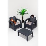 Vera Concept Store Olimpos 1+1+S Balkon&teras Bahçe Mobilyası/antrasit
