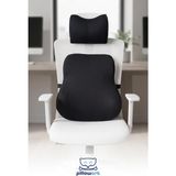 Vera Concept Store Pillowart Ortopedik Visko Bel ve Boyun Destekli Ofis Koltuğu Yastık Seti - Lomber ve Servikal Omurga Desteği Siyah