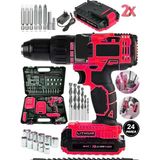 Vera Concept Store Pro Japan Seri 144 Vf 5 Ah Metal Şanzıman Çift Akülü Şarjlı Darbeli Matkap 24 Parça Akülü Vidalama