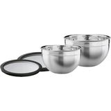 Vera Concept Store Rösle Kapaklı 2'li Karıştırma Kasesi Seti - 13390 Paslanmaz Çelik, Temperli Cam Kapak, Esnek Silikon Kenar Sayesinde Sağlam Tutuş, 20 cm Içerik 3,1 Lt