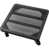 Vera Concept Store Sağlam Kare Siyah Metal Bitki Standı Tekerlekli, Iç/dış Mekan Büyük Saksılar, Tepsi ve Altlık Dahil, Boyut: 40 x 40 x 9 cm - Dekoratif