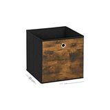 Vera Concept Store Saklama Kutusu, 6'lı Set, Düzenleme Kutuları, Dokunmamış Kumaş, Katlanır Kutu, 30 x 30 x 30 Cm, Kumaş Kutu, Küp Raf Için, Giysi Düzenleyici, Vintage Kahverengi-Siyah RFB102B01 - -50 C