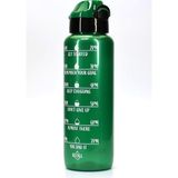 Vera Concept Store Su Matarası Tritan Geniş Ağız Su Şişesi Motivasyon Spor Matarası Suluğu Bpasız 1000 ml Yeşil T0103